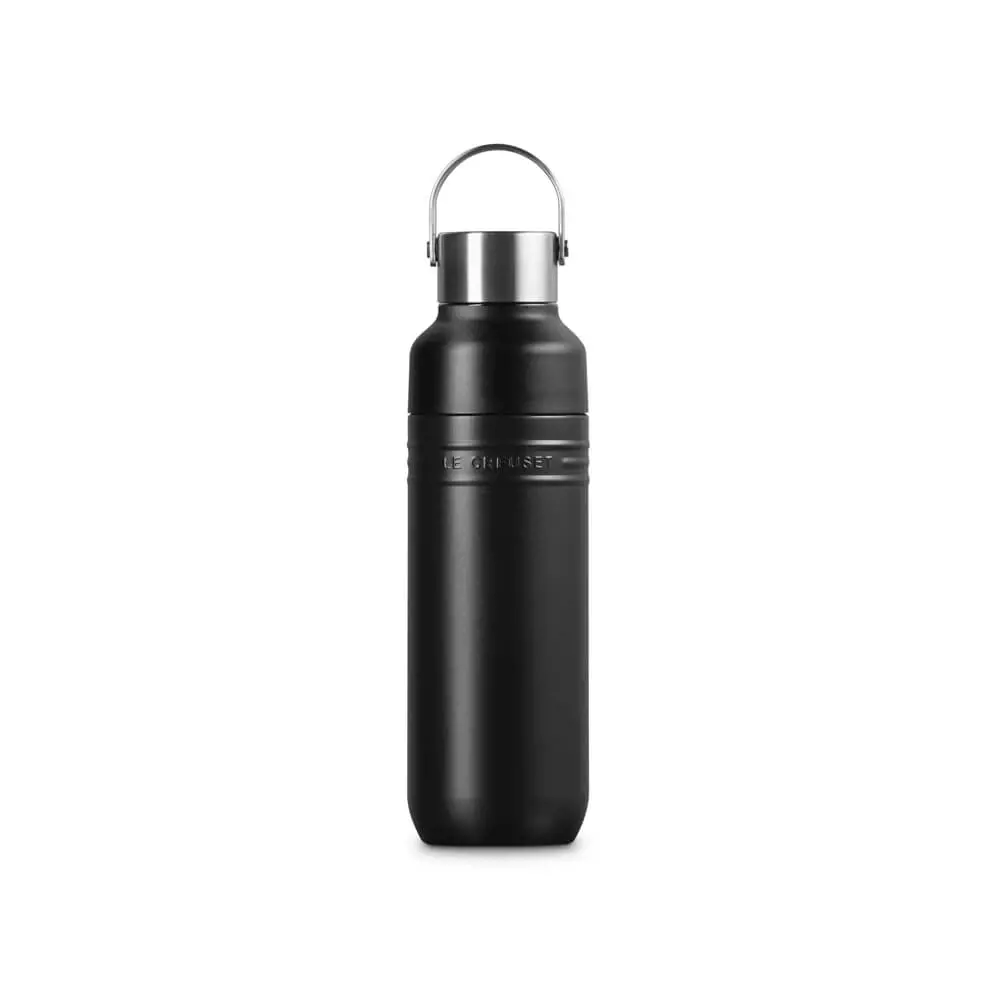 Le Creuset On The Go Satin Black Insulated Water Bottle 500ml